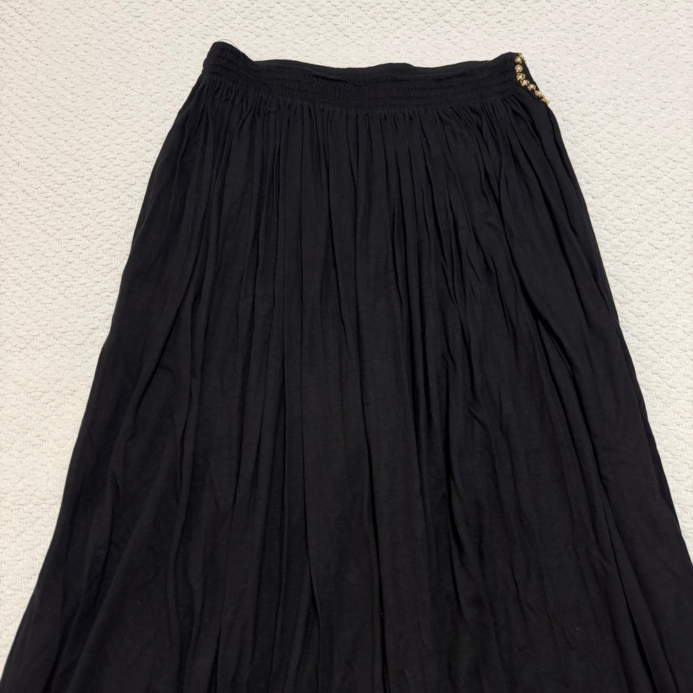 Vintage Tara’s Stars Flower Handmade Skirt with Pockets Black Size Large - Picture 9 of 12